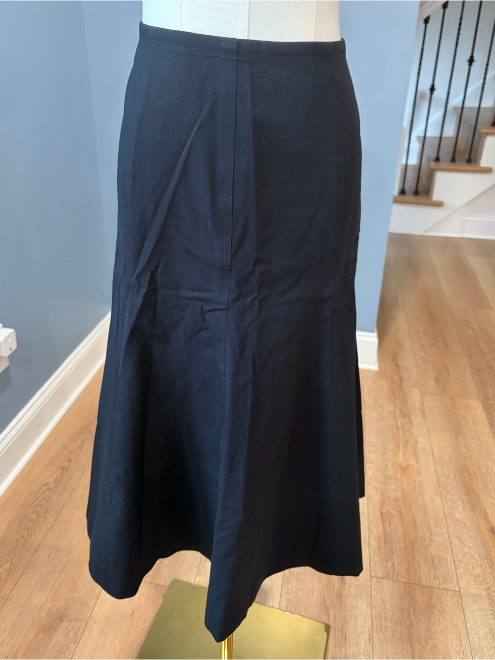 Lauren Ralph Lauren Premium Black A-Line Midi Skirt Size 4